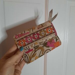 Vera Bradley Pink and Orange Floral Wallet